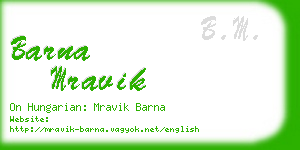 barna mravik business card